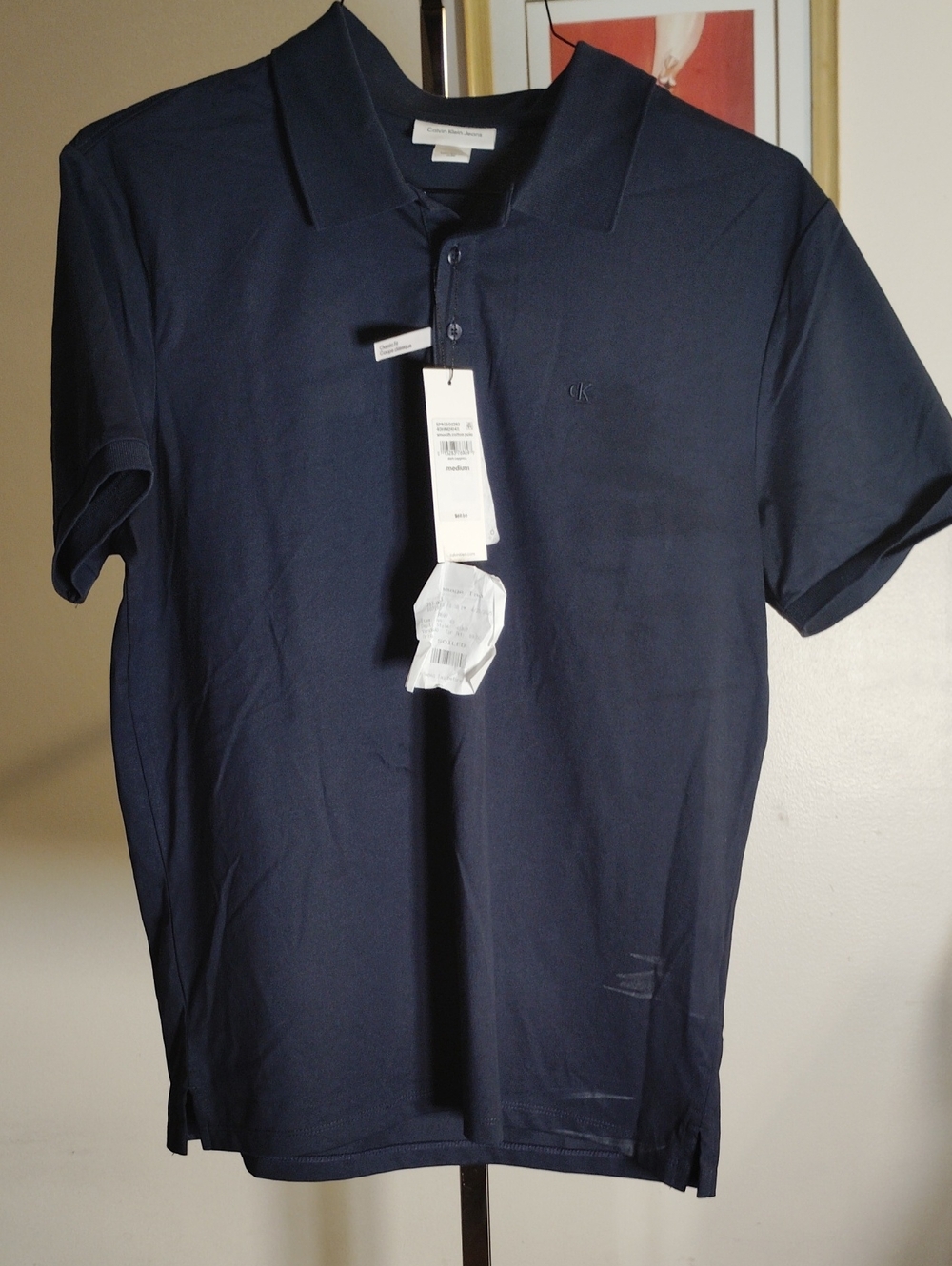 Calvin Klein Men's Dark Navy Short-Sleeve Polo